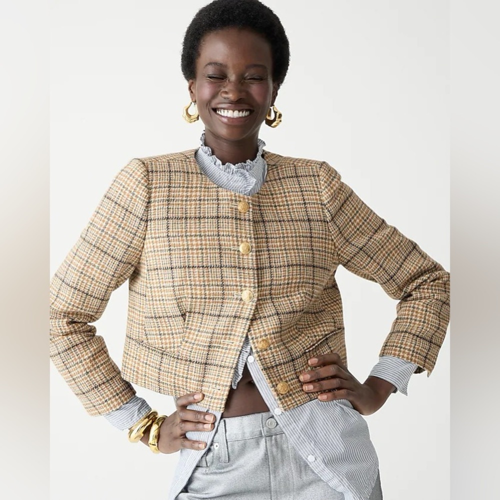 the J.Crew Louisa Lady Jacket in Plaid English Wool 6 nwot